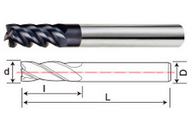 4 blade flat end mill